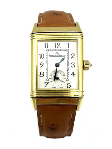 Montre JEAGER_LECOULTRE. Collection "REVERSO DUETTO", montre de dame en or jaune 58 Facettes