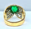 Bague 58 Bague 2 Ors Emeraude Diamants 58 Facettes AB228