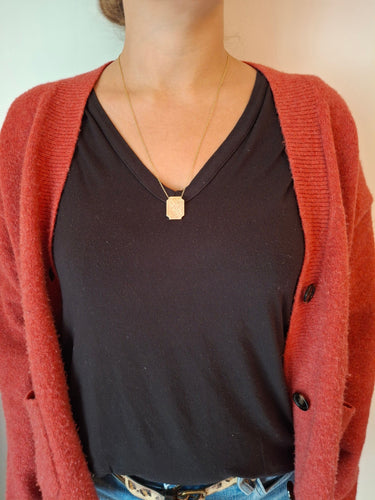 Pendentif Pendentif en Or Rose Ciselé 58 Facettes