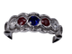 Bague 52 Alliance Bague Diamant Saphir et Rubis Or blanc 58 Facettes BA- 94
