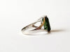 56 Bague or blanc tourmaline verte 58 Facettes