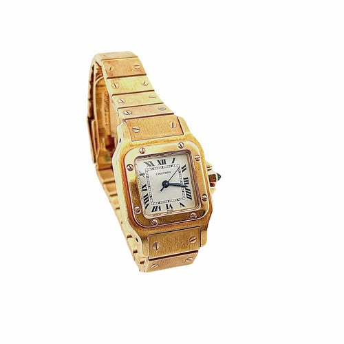 Montre Montre femme Cartier Santos en or 58 Facettes