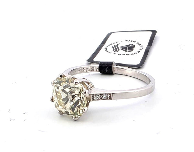 Bague 51 Bague en or blanc avec diamant solitaire 58 Facettes