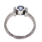 Bague Bague en or avec saphir bleu de Ceylan sans chaleur et diamants 58 Facettes AO-0005