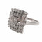 Bague 55 Bague or blanc diamants certifié HRD 58 Facettes
