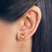 Boucles d'oreilles Boucles d'oreilles or blanc saphir jaune diamants 58 Facettes LP993/13