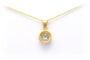 Pendentif Pendentif contemporain en or jaune serti de diamants (+-0.425ct) 58 Facettes 22913