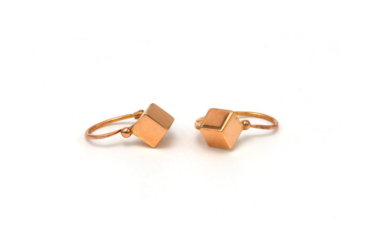 Boucles d'oreilles Boucles d'oreilles Contemporaines en or rose 58 Facettes B374