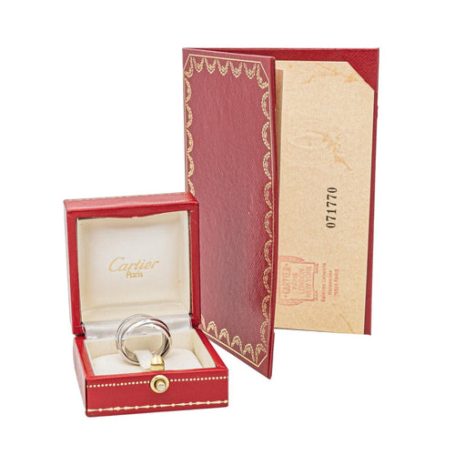 Bague Cartier Bague Trinity Or blanc 58 Facettes 3806939CN