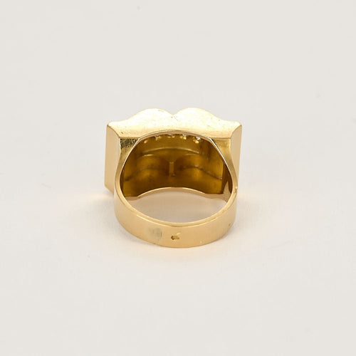 Bague 49 Bague en Or jaune & blanc 18k 58 Facettes FON2085