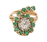Bague Bague Or Jaune Emeraude Diamants 58 Facettes LOT 814