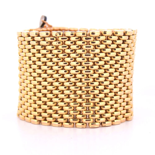 Bracelet Bracelet - Bracelet manchette en or jaune 18 carats 58 Facettes BR110