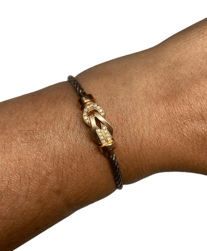 Bracelet FRED - Bracelet Chance infinie or rose diamants 58 Facettes