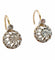 Boucles d'oreilles Dormeuses victorienne or jaune ornée de diamants tailles anciennes en sertis fleur de lys 58 Facettes A04887