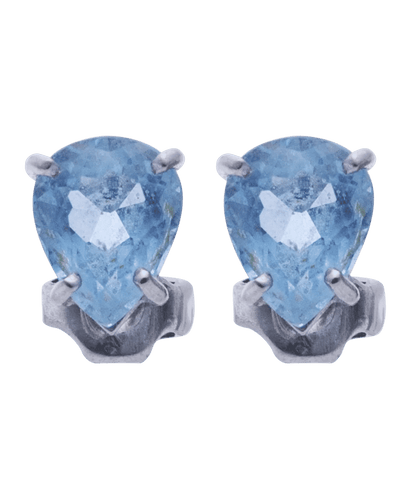 18K White Gold Earrings Blue Topaz 58 Facettes BO210743/CIELBLEU/PHOTO