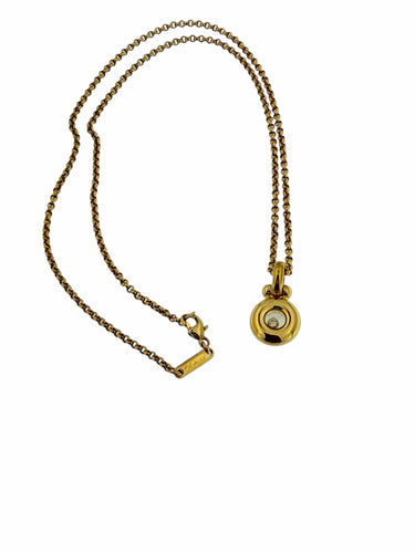 CHOPARD - Geelgouden ketting Happy Diamonds 