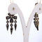 Boucles d'oreilles Boucles d’oreilles anciennes en or 12 kt et argent avec diamants 5,50 ct 58 Facettes