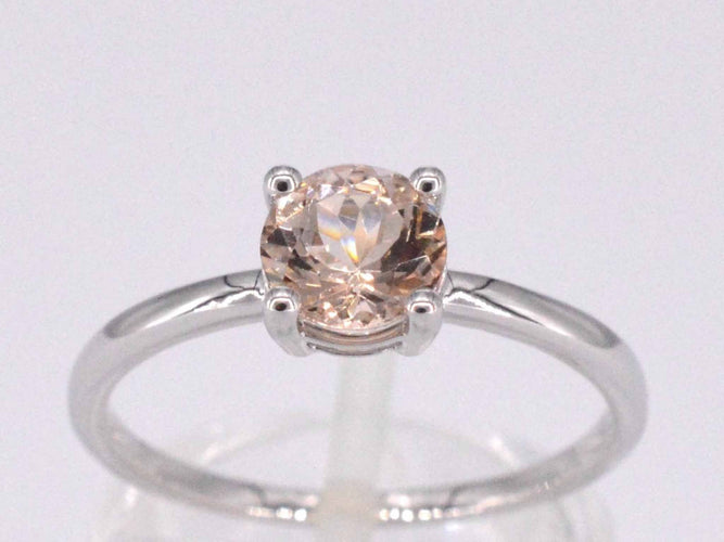 Bague Bague en or blanc avec morganite 58 Facettes 2197