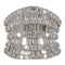 Bague 55 Importante bague en or gris diamants 7 Cts 58 Facettes