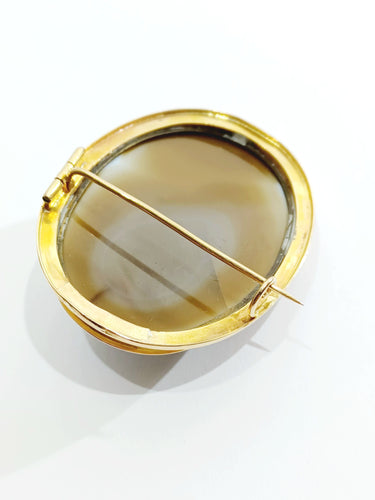 Broche Broche camée or rose et agate 58 Facettes