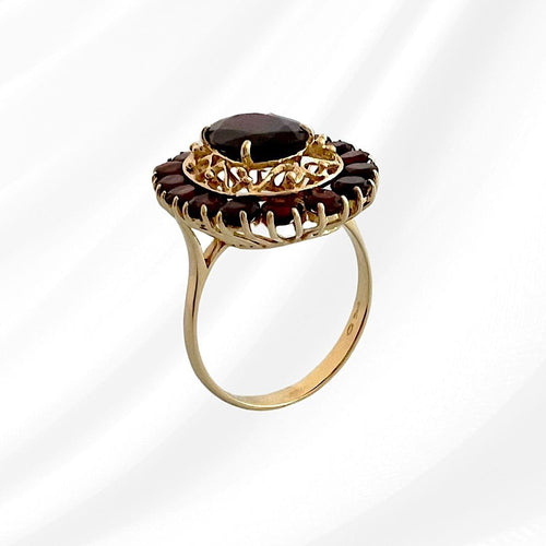 Bague Bague Grenats Or Jaune 18 K 58 Facettes AA 1704