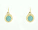 Boucles d'oreilles Boucles d'oreilles en or jaune ornées de turquoise 58 Facettes 10503