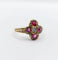 Bague 56 Bague fleur antique or jaune, diamant, saphirs roses et diamants 58 Facettes A05621