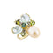 Bague 56 Bague Romance Divine en or jaune, perle et topazes 58 Facettes CHAT-ROM-RI-PBT