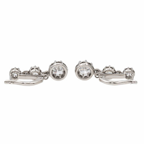 Boucles d'oreilles Boucles d'oreilles Dormeuses Or blanc Diamant 58 Facettes 2960964CN