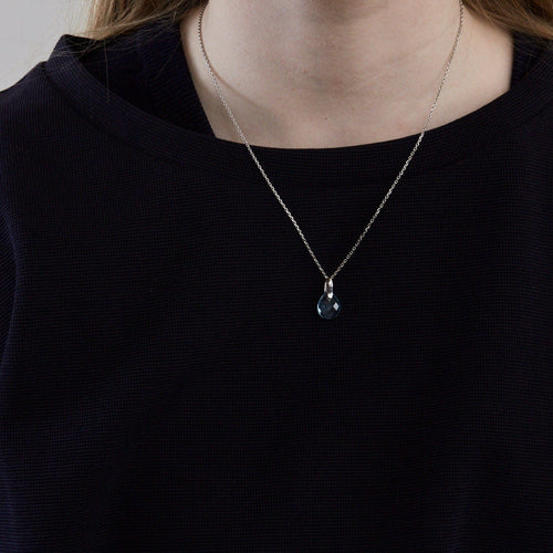 Collier Pendentif Goutte Topaze 58 Facettes 240050