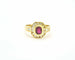 Bague Bague en or jaune avec rubis birman de 0,50 ct et diamants 58 Facettes 10292