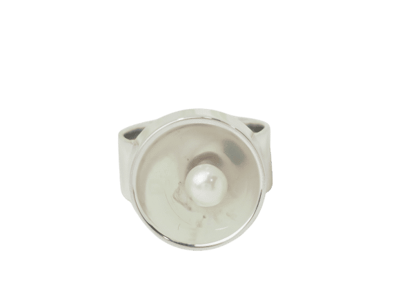 Bague 54 Bague vintage Dinh Van en or blanc et perle de culture 58 Facettes 33543