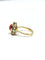 Bague 58 Bague en or diamants et corail rouge 58 Facettes