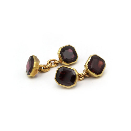 Boutons de manchette Boutons De Manchettes - Or & Grenats 58 Facettes 250295R