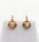 Boucles d'oreilles Dormeuses or rose, diamants jaunes taille ancienne (circa 1900) 58 Facettes A06239