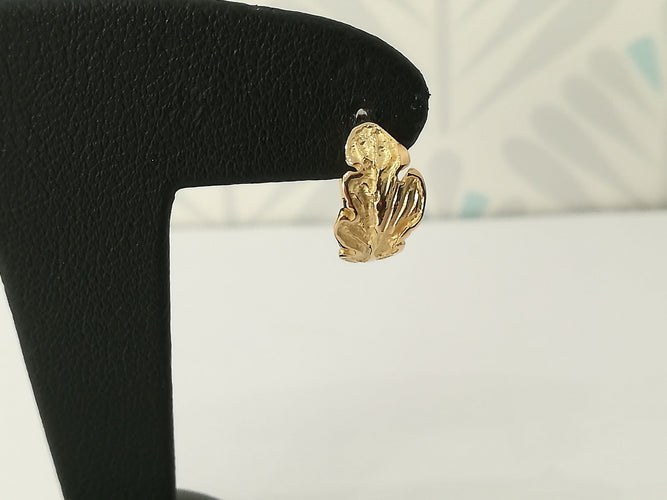 Boucles d Oreille Feuilles Or Jaune 58 Facettes