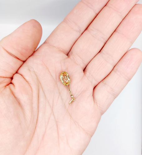 Pendentif Pendentif victorien or jaune, citrine sur paillon rouge (circa 1820) 58 Facettes A06126