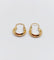 Boucles d'oreilles Mini créoles style Art Déco or rose finement travaillées 58 Facettes A06269