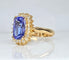 Bague 53 Bague tanzanite 3,50 carats diamants 58 Facettes AB527