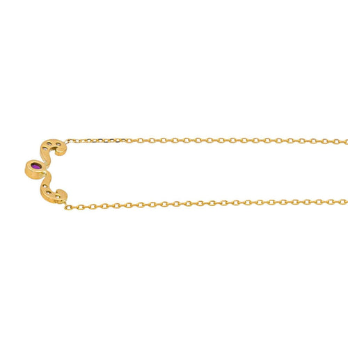 Collier Collier Or jaune Rubis, Diamant 58 Facettes 4815596CN