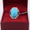 Bague Bague en or blanc avec turquoise et onyx 58 Facettes