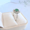 Bague 57.5 Bague marguerite vintage émeraude et diamants 58 Facettes AA 1740