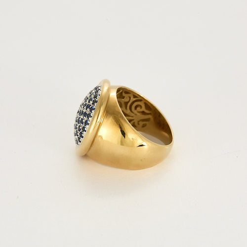Bague 54 Bague Premiers Joyaux - deux ors, saphirs et diamants 58 Facettes LP1408/