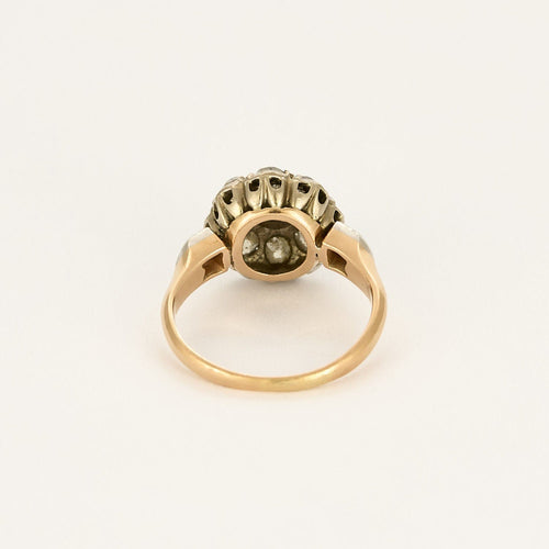 Inel Margareta din aur galben, diamante și rubine 