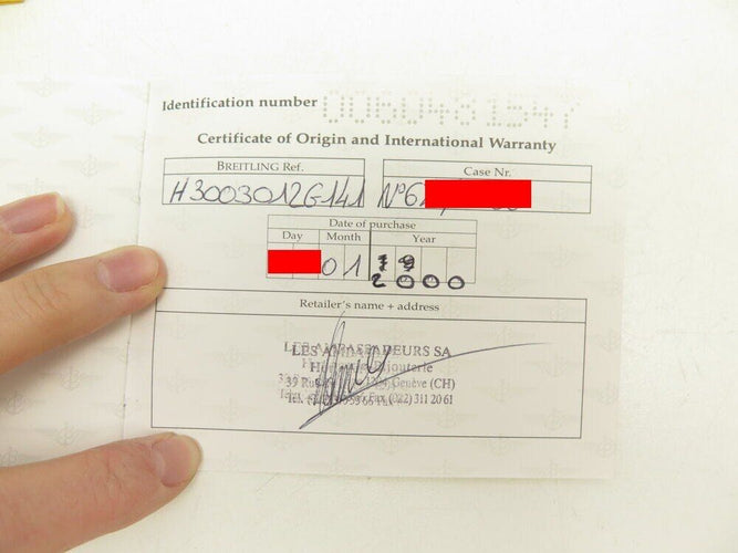 Montre vintage montre BREITLING montbrillant blue angels navitimer h30030.1 or 18k auto 58 Facettes 267814