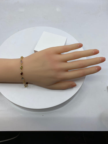 Bracelet Bracelet or jaune et pierres fines 58 Facettes AB351