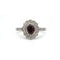 Bague 51 Bague - Or blanc, rubis et diamants 58 Facettes 1106