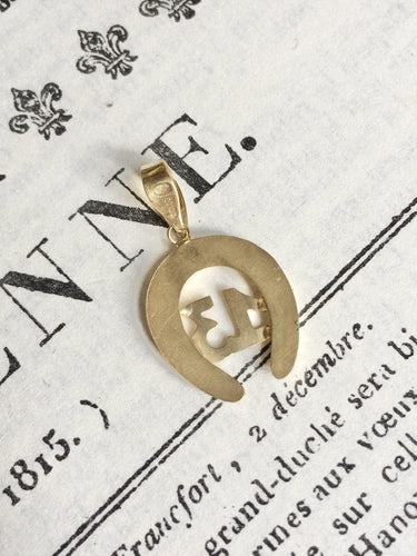 Pendentif Pendentif fer à cheval en or jaune 58 Facettes