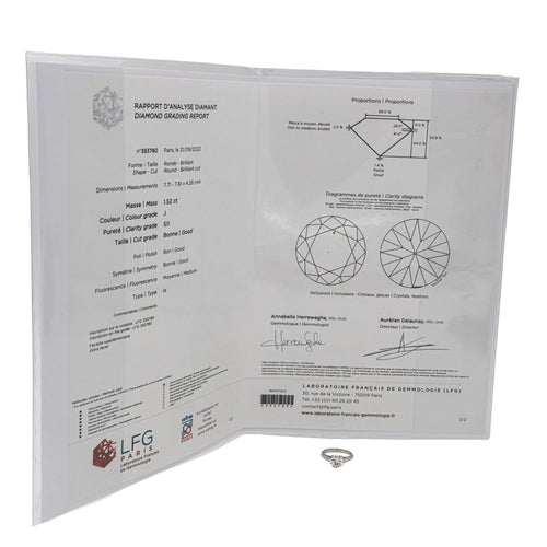 Bague 51 Bague Solitaire Or blanc Diamant 58 Facettes 1907846CN