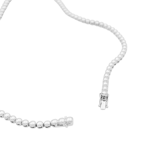 Collier Collier rivière diamants, or blanc. 58 Facettes 34609